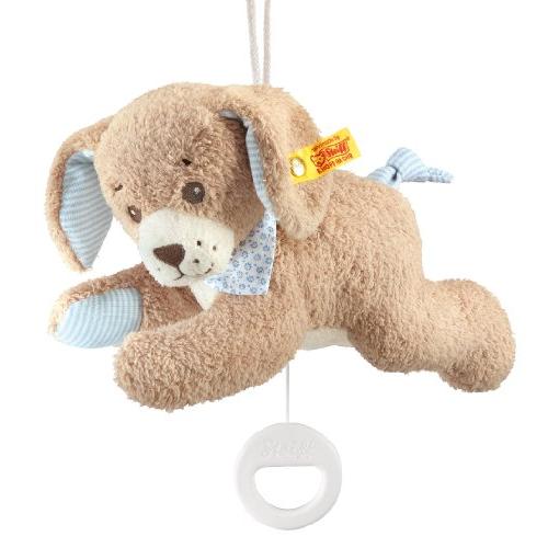 Steiff 239700 - Gute Nacht Hund Spieluhr, 22 cm, blau