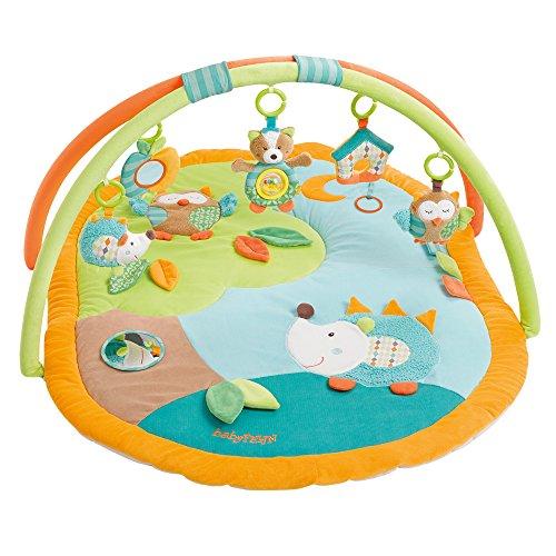 Fehn 3-D-Activity-Decke / Spielbogen mit 5 abnehmbaren Spielzeugen für Babys Spiel & Spaß von Geburt an