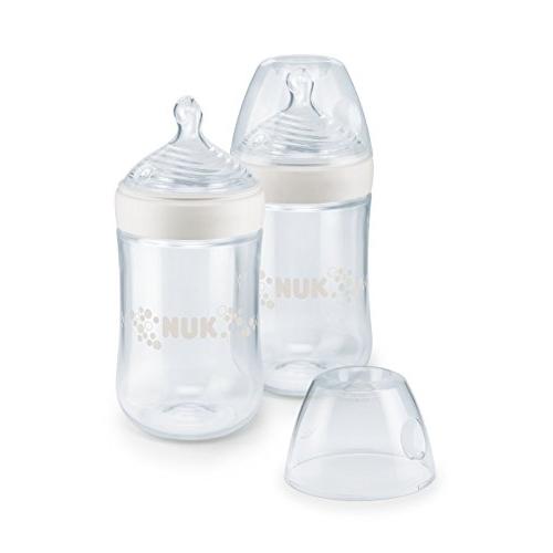 NUK Nature Sense Babyflasche, mit brustähnlichem Silikon-Trinksauger, BPA-frei