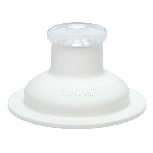 NUK 10255252 Push-Pull-Tülle Silikon für Sports Cup und Junior Cup, auslaufsicher, langlebig, hygienisch, Spülmaschinen geeignet, weiß, 1 Stück