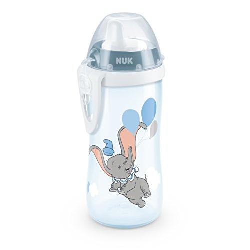 NUK 10255371 Disney Classics Kiddy Cup Dumbo, harte Trinktülle, auslaufsicher, 300 ml, blau
