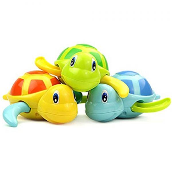 TOYMYTOY 3 Stück Baby Badespielzeug Schildkröte Kunststoff Badewanne Spielzeug