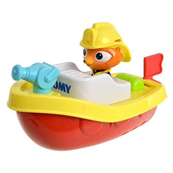 Tomy Wasserspielzeug Ferngesteuertes Feuerwehrboot Mehrfarbig - Hochwertiges Kinderspielzeug - Spielzeug Boot ferngesteuert für großen Badespaß für Kinder - ab 12 Monate
